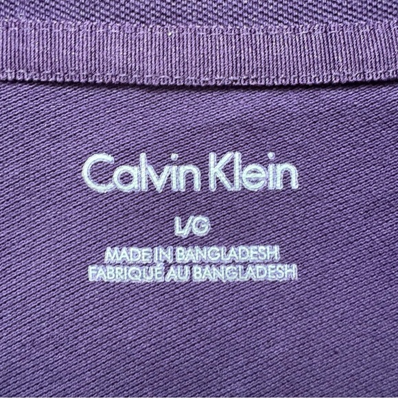 Calvin Klein Purple Polo Rhinestone Logo Short Sleeve T Shirt - Picture 3 of 3
